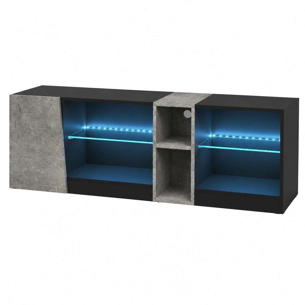 meuble-tv-avec-compartiments-et-porte-pour-television-55-pouces-noir-et-gris-mtgpn11198ob