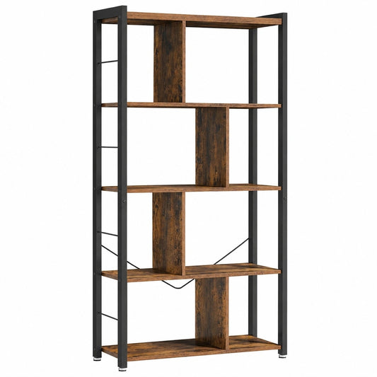 etagere-de-bureau-a-5-niveaux-bibliotheque-ouverte-style-industriel-marron-et-noir-jvzkq11146ki