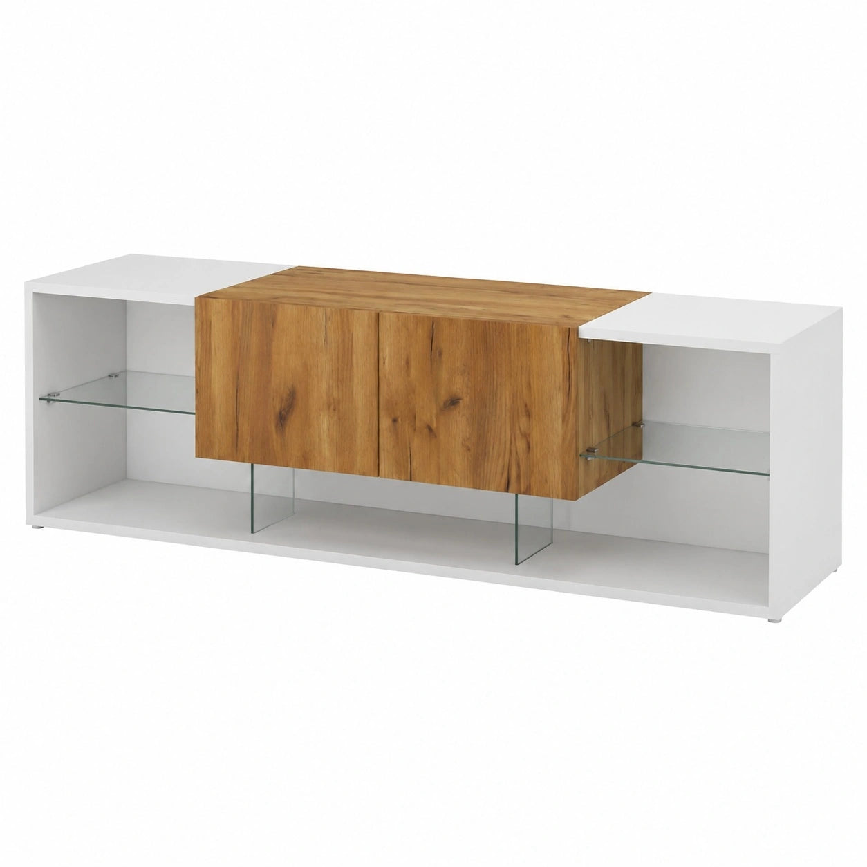 meuble-tv-moderne-160x40x42-cm-avec-tiroirs-et-etagere-en-verre-pour-televiseurs-jusqu-a-70-salon-et-chambre-ataky11246wh