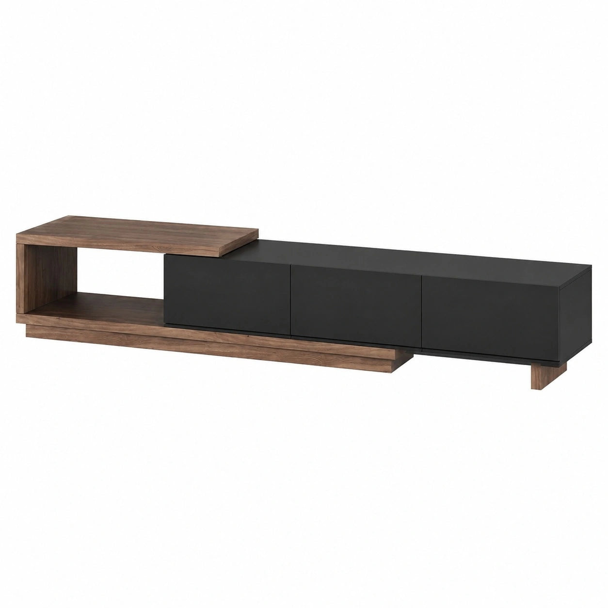 meuble-tv-moderne-blanc-et-noyer-a-3-tiroirs-ajustables-awuml11207hb