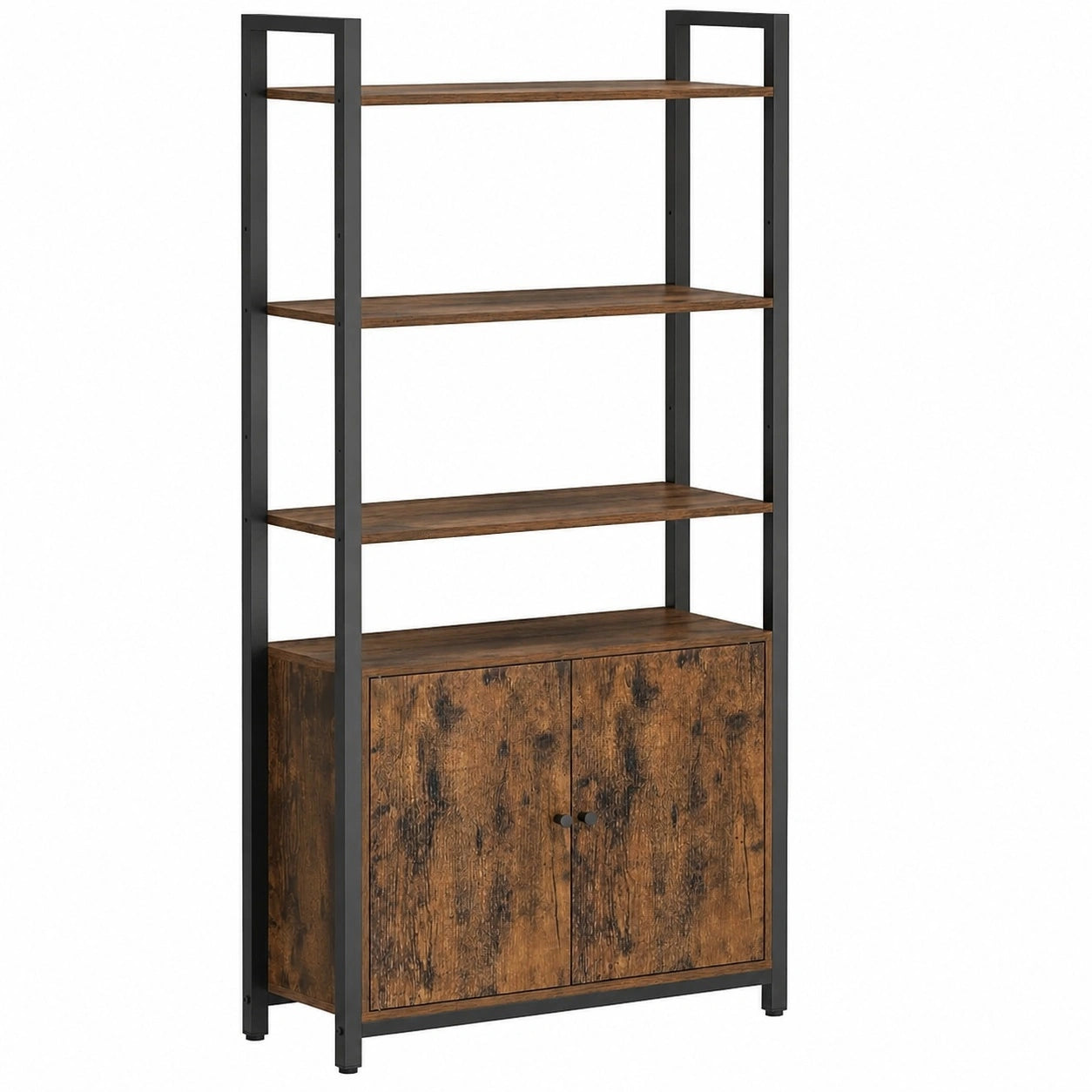 bibliotheque-a-6-niveaux-avec-porte-en-metal-etageres-reglables-marron-rustique-et-noir-whkkr11138eb